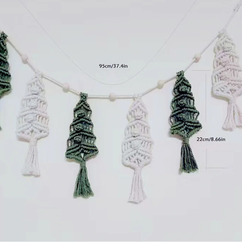 Soul Embellishment’s™️ Handcrafted Macrame Christmas Tree Wall Hanging